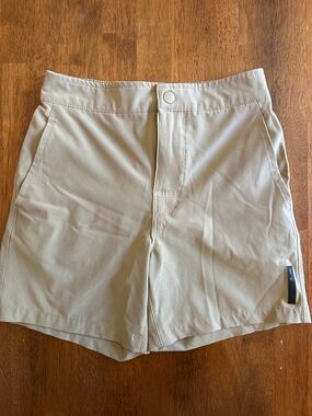 Active Khaki Golf Shorts Boy M(8) Performance Stretch Lightweight Athletic Works